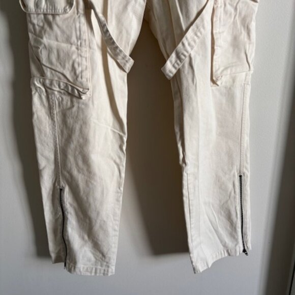 RARE FIND Standard/Cloth Urban Outfitters Cream Flared Cargo Pant - Picture 5 of 8